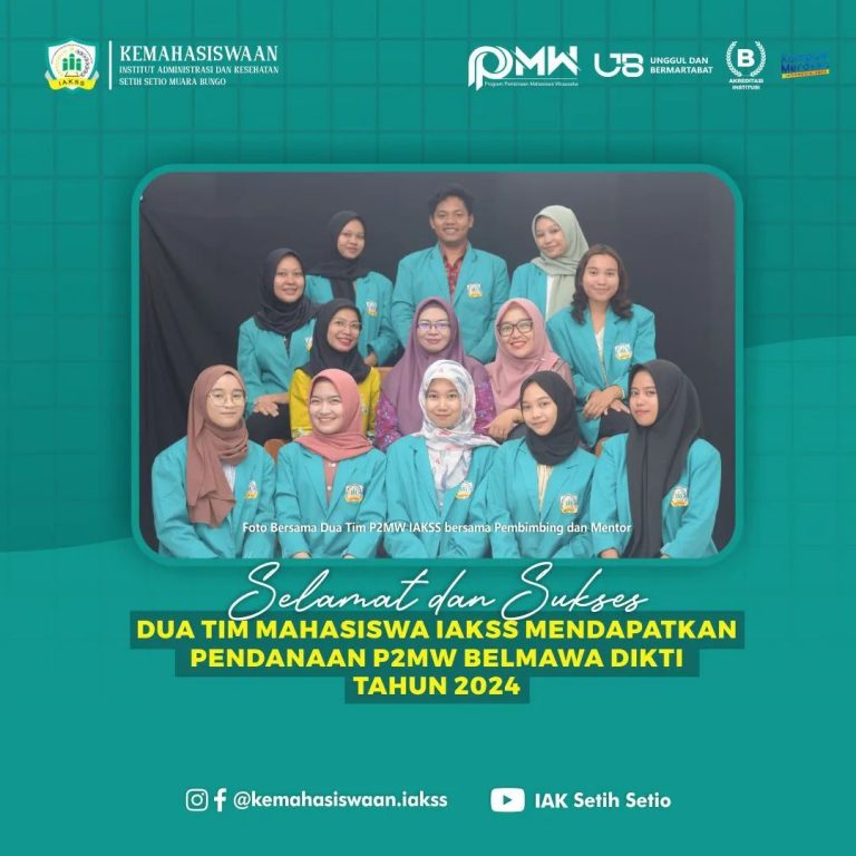 Dua Tim Mahasiswa IAKSS Lulus Mendapatkan Pendanaan P2MW Belmawa Dikti 2024