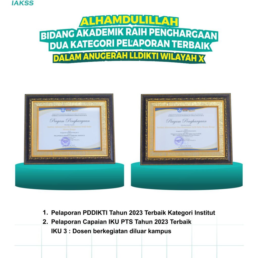 Bidang Akademik IAKSS raih dua penghargaan penting dari LLDIKTI X