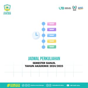 Jadwal Perkuliahan IAK Setih Setio Tahun Akademik 2024/2025