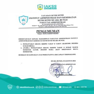 Fakultas Administrasi Terbitkan Informasi Batas Pendaftaran Sidang