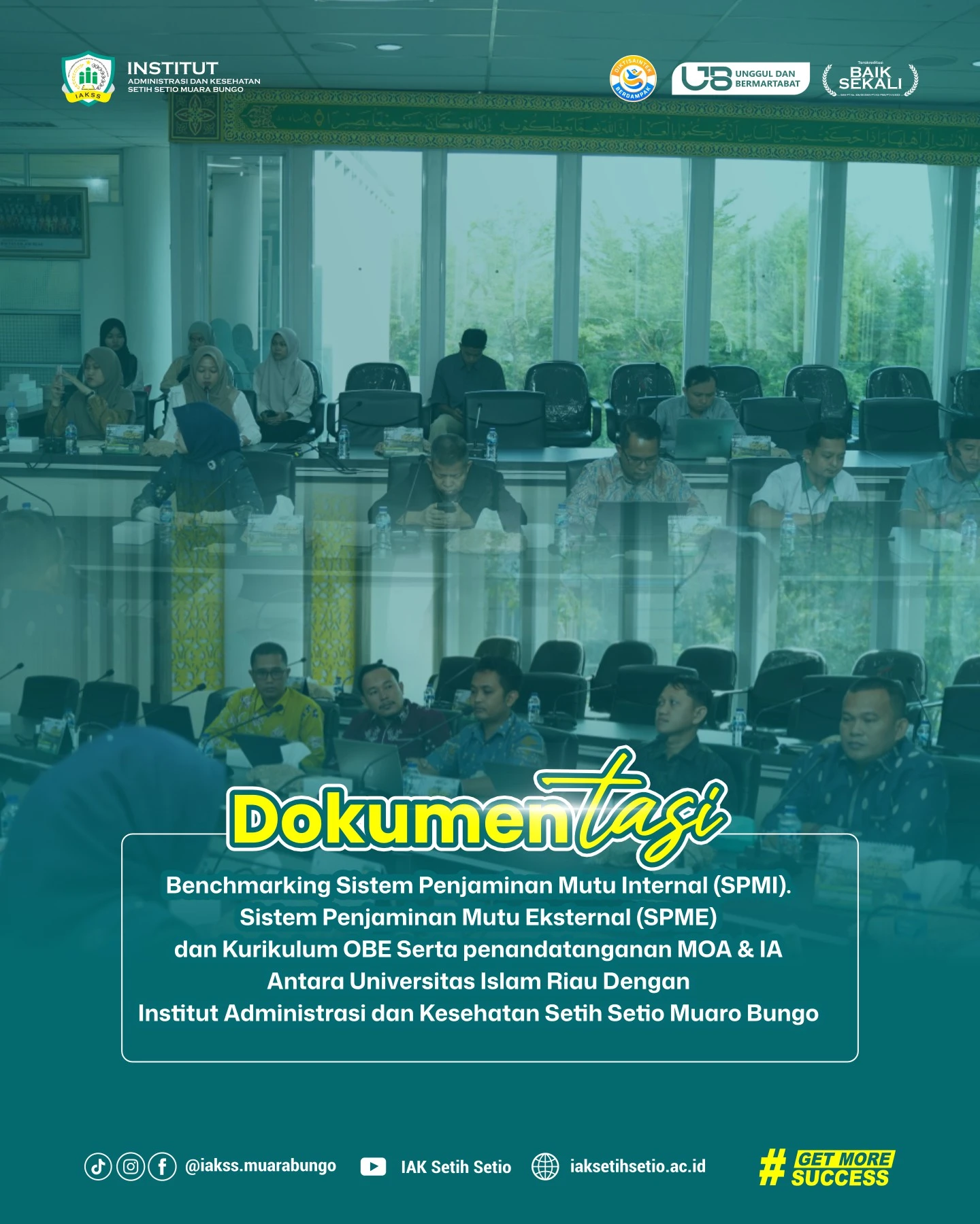 Tingkatkan Mutu Pendidikan, IAK Setih Setio Laksanakan Benchmarking SPMI dan Kurikulum OBE ke UIR