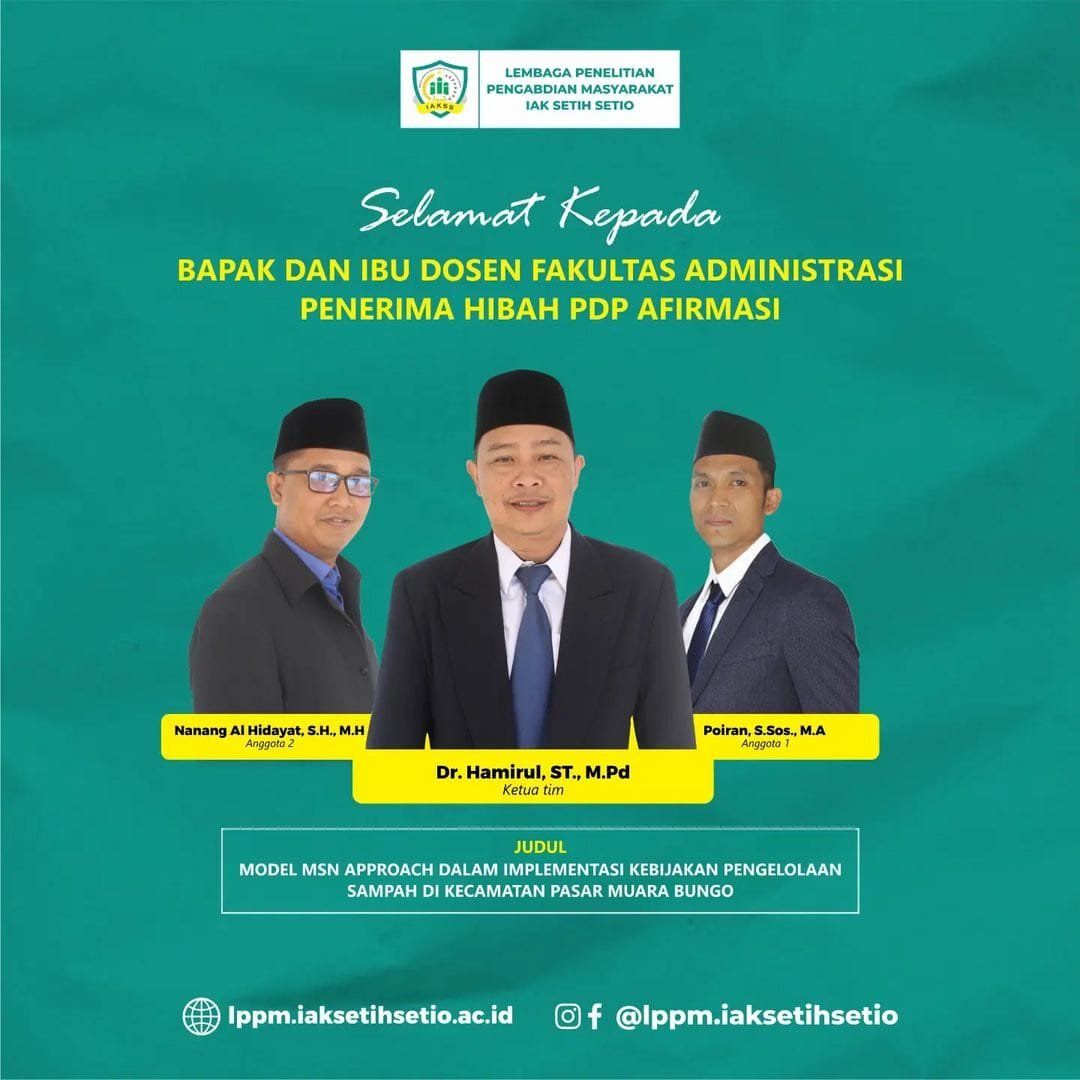 Dosen FA dan FEB Mendapatkan Pendanaan Pengabdian Masyarakat dan Penelitan dari Dikti