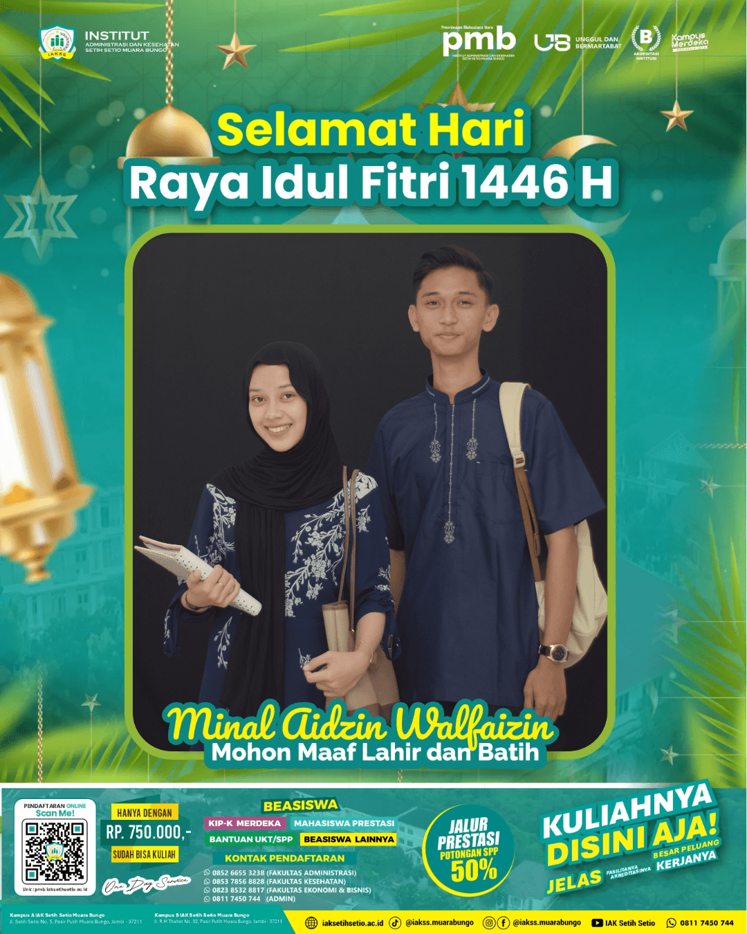 Twibbon IdulFitri 1446H IAK Setih Setio Muara Bungo