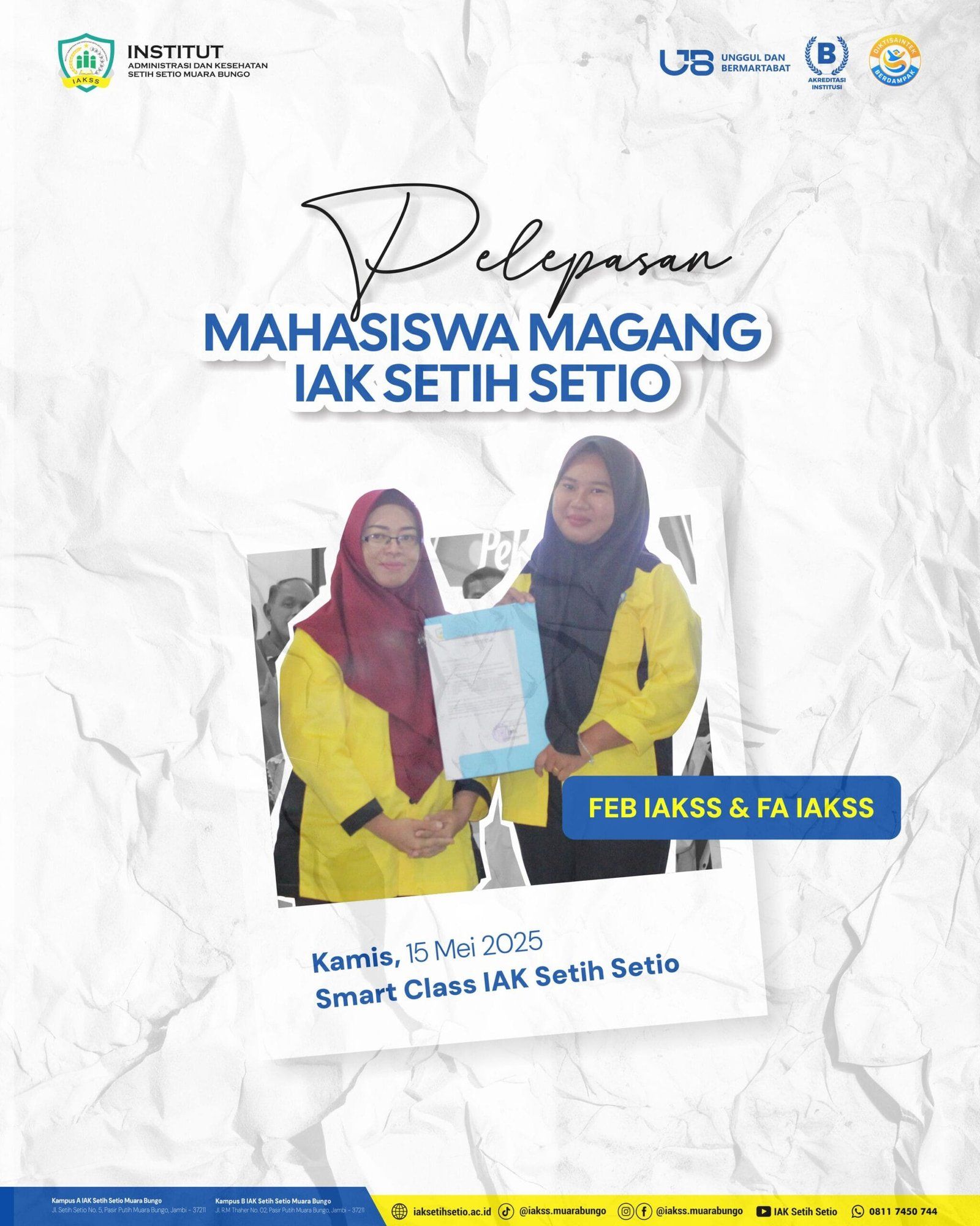 Pelepasan Mahasiswa Magang D3 Administrasi Bisnis dan S1 Bisnis Digital