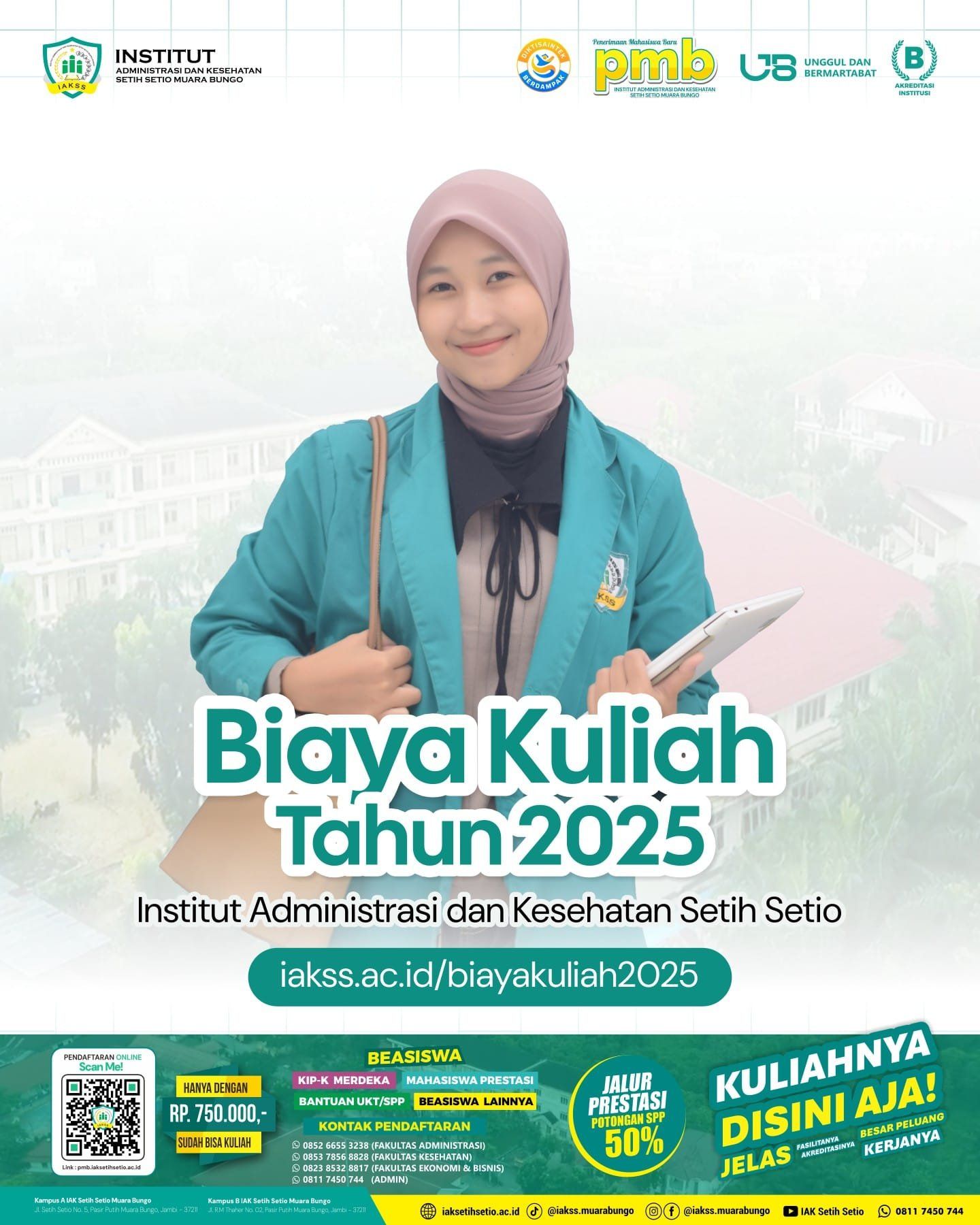 Biaya Studi IAK Setih Setio Tahun Akademik 2025/2026