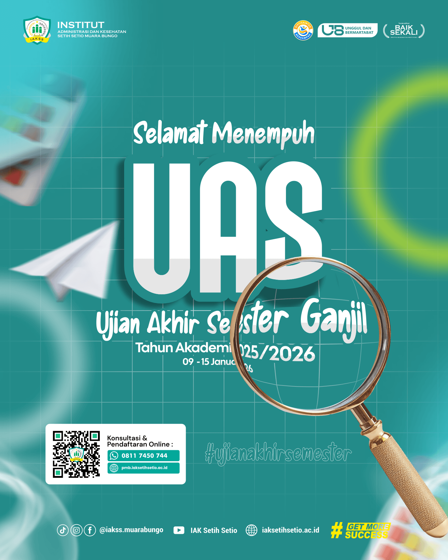 Jadwal Pelaksanaan UAS Ganjil 2025/2026 IAK Setih Setio Muara Bungo