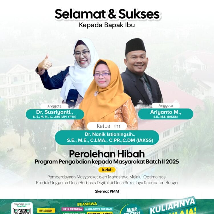 Wujud Kontribusi Nyata: Dua Dosen IAKSS Siap Realisasikan Inovasi Melalui Hibah Pengabdian Masyarakat 2025